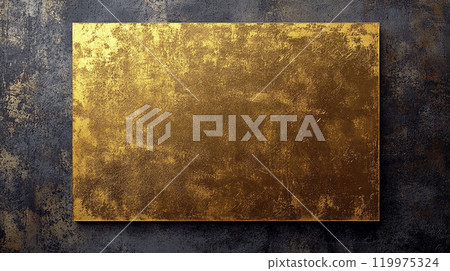 Simple metal plate with gold texture 119975324
