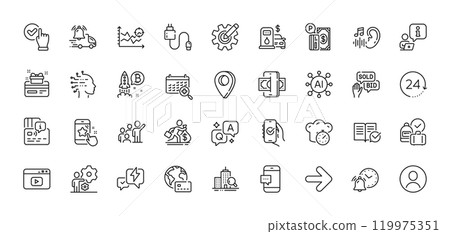Internet pay, Headshot and Lightning bolt line icons pack. AI, Question and Answer, Map pin icons. Phishing, Alarm clock, Artificial intelligence web icon. Vector Internet pay, Headshot and Lightning bolt line icons pack. AI, Question and Answer, Map pin icons. Phishing, Alarm clock, Artificial intelligence web icon. Vector 119975351
