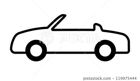 Convertible car icon Convertible car icon 119975444