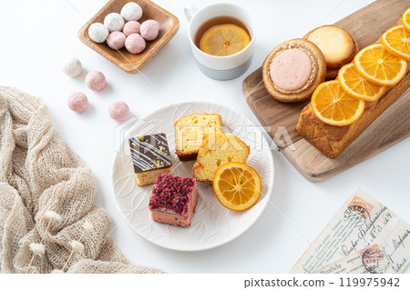 Delicious sweets and cakes 119975942