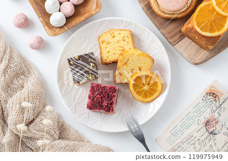 Delicious sweets and cakes 119975949