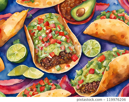 墨西哥菜 119976206