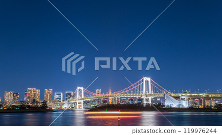 "Tokyo" Tokyo cityscape seen from Odaiba Night view 119976244
