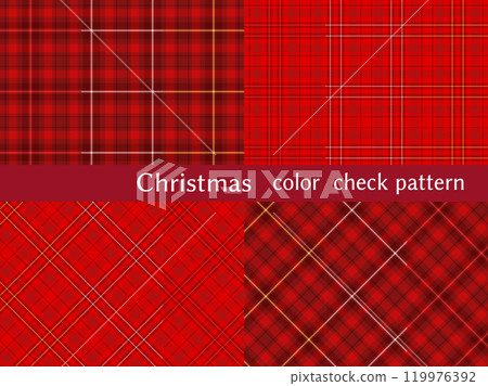 Christmas color check pattern 119976392