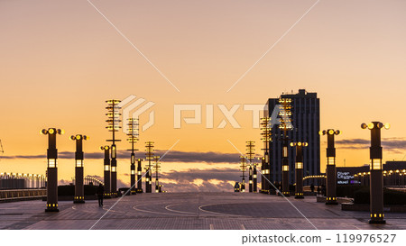 黃昏時分的「東京」有明/夢之大橋 夜景 119976527