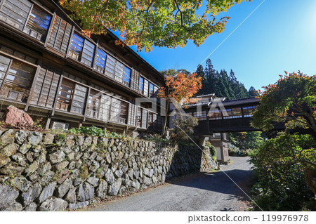Hoshi Onsen guest rooms with autumn leaves Hoshi Onsen guest rooms with autumn leaves 119976978