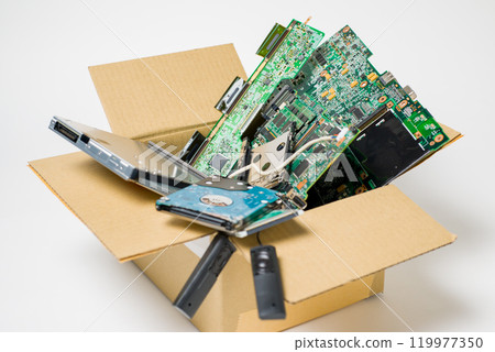 Discarded electronic circuit boards: Image of discarded electronic circuit boards used in electronic devices Discarded electronic circuit boards: Image of discarded electronic circuit boards used in electronic devices 119977350