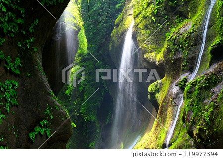 Yufu River Valley in summer (Yufu City) 119977394