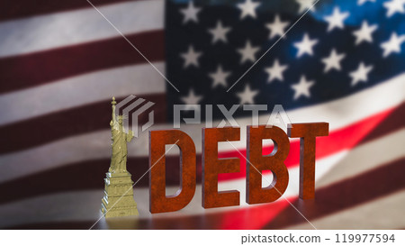 The Statue of Liberty and debt rusty for Business concept 3d rendering. The Statue of Liberty and debt rusty for Business concept 3d rendering. 119977594