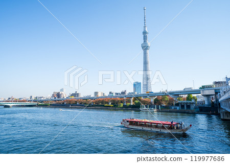 "Tokyo" Tokyo Skytree and Sumida River "Tokyo" Tokyo Skytree and Sumida River 119977686