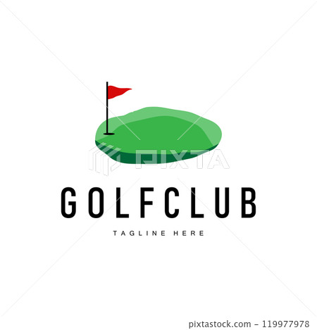 Golf club logo design and outdoor sport vector golf stick and ball template illustration Golf club logo design and outdoor sport vector golf stick and ball template illustration 119977978
