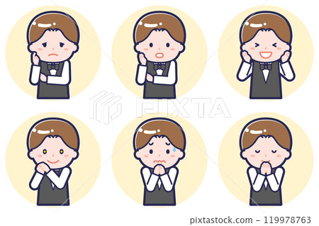 Waiter pose set_04 Waiter pose set_04 119978763