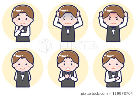 Waiter pose set_05 Waiter pose set_05 119978764