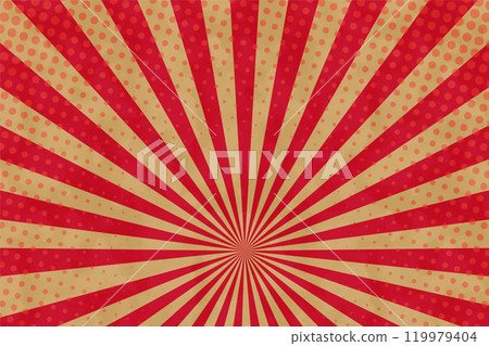 水彩風格圓點/紅金集中線條 119979404