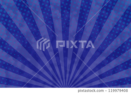 Watercolor polka dots and concentrated lines - blue 119979408