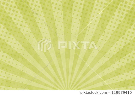 Watercolor polka dots and concentrated lines, green 119979410