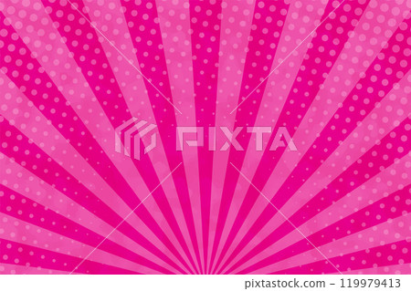 Watercolor polka dots and concentrated lines, pink 119979413