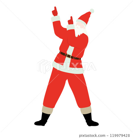 Vector illustration of Santa Claus pointing 119979428