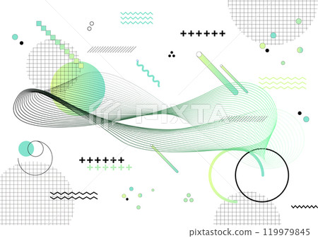 線波幾何圖形背景素材 119979845