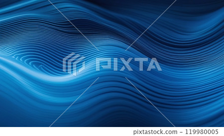 Abstract blue wave pattern with dynamic curves and flowing textures 119980005
