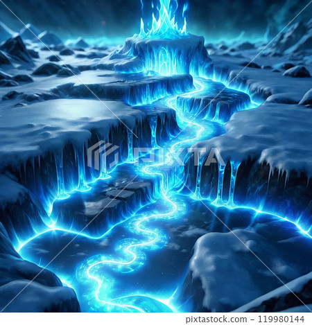 Ice magic icon 119980144