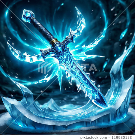 Ice magic icon 119980158