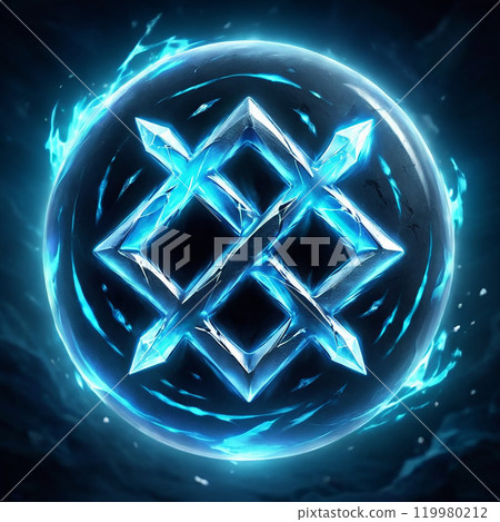 Ice magic icon 119980212