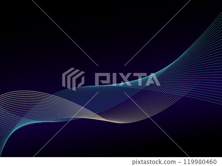 Line wave graphic background material 119980460