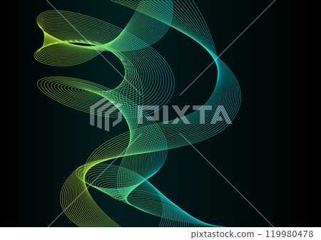 Line wave graphic background material 119980478