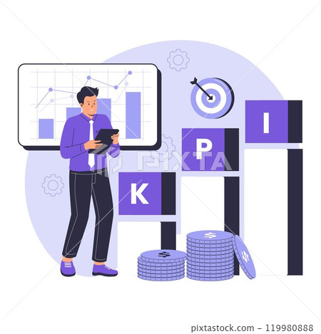 KPI key performance indicator illustration concept KPI key performance indicator illustration concept 119980888