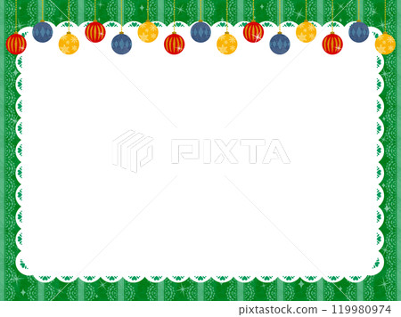 聖誕花邊框架 119980974