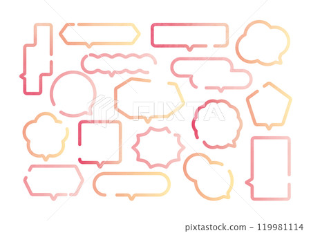 Watercolor style balloon material set Watercolor style balloon material set 119981114