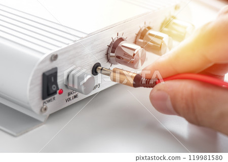 Red AUX cable 119981580