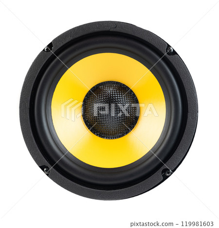 yellow-black audio loudspeaker 119981603