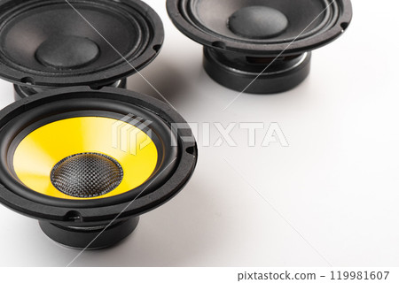 yellow-black audio loudspeaker 119981607