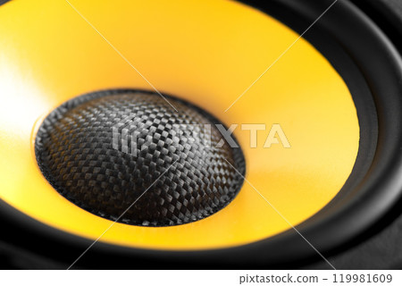 yellow-black audio loudspeaker yellow-black audio loudspeaker 119981609