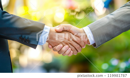 Businessperson shakes hands building strong relationships and connecting with others, symbolizing collaboration, trust and networking in a professional setting, fostering mutual growth. AI Generated Businessperson shakes hands building strong relationships and connecting with others, symbolizing collaboration, trust and networking in a professional setting, fostering mutual growth. AI Generated 119981787
