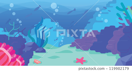 Background Sea Shores Cartoon Ocean Floor Background Sea Shores Cartoon Ocean Floor 119982179