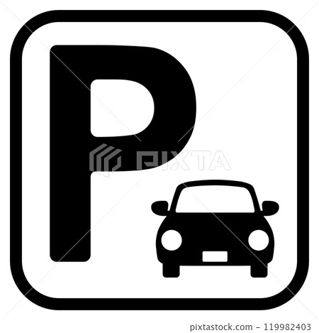 停車標誌標誌 119982403
