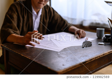 Retro image cut 119982569