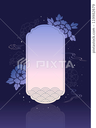 Korean traditional pattern and frame vector illustration. Korean traditional pattern and frame vector illustration. 119982679