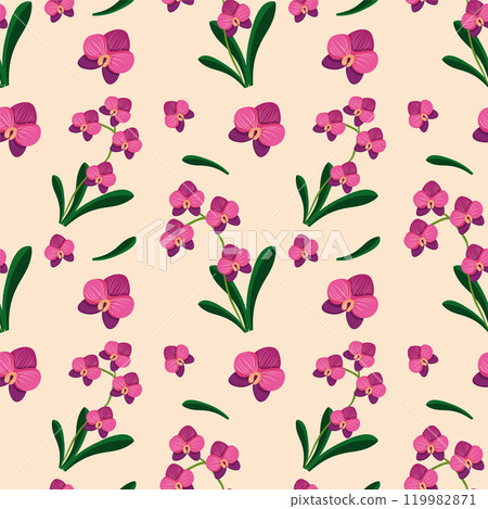 Seamless Pink Floral Pattern Seamless Pink Floral Pattern 119982871