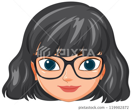 Stylish Woman with Glasses Illustration Stylish Woman with Glasses Illustration 119982872