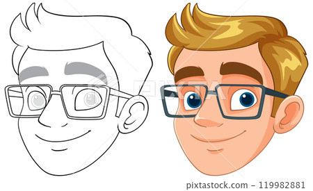 Smiling Man with Glasses Smiling Man with Glasses 119982881