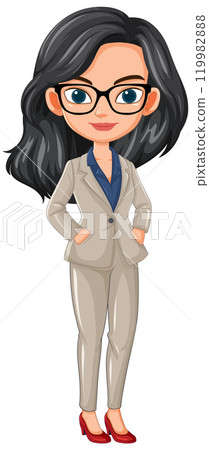 Confident Businesswoman in Stylish Attire 119982888