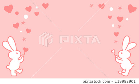 留言卡上有一隻兔子抱著一顆心的插圖 留言卡上有一隻兔子抱著一顆心的插圖 119982901