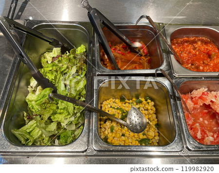 Mexican salad ingredients 119982920