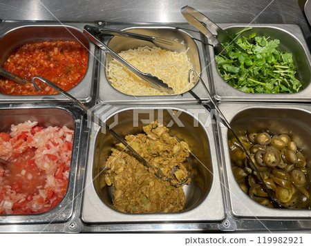 Mexican salad ingredients 119982921