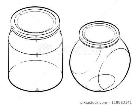 Sketch Jar Container Box Kitchen Storage Sketch Jar Container Box Kitchen Storage 119983141
