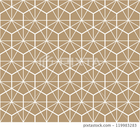 The geometric pattern with lines. Seamless vector background. White and beige texture. Graphic modern pattern. Simple lattice graphic design The geometric pattern with lines. Seamless vector background. White and beige texture. Graphic modern pattern. Simple lattice graphic design 119983283